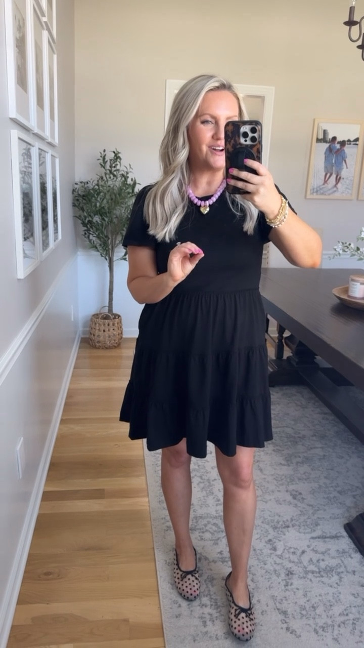 Spring and summer mini dress for all occasions. Add some colorful accessories or patterned shoes for an extra pop. Throw on and go, convenient and chic!

lovelylifestyling casual everyday outfits easy outfits everyday style black mini dress pink necklace statement accessories spring style spring wardrobe 

#LTKSeasonal #LTKOver40 #LTKootd