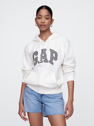 Relaxed Gap Logo Zip Hoodie | Gap Factory