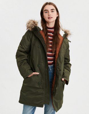 AE Satin Parka | American Eagle Outfitters (US & CA)