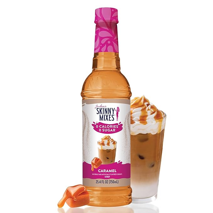 Jordan's Skinny Syrups Sugar Free Coffee Syrup, Caramel Flavor Drink Mix, Zero Calorie Flavoring ... | Amazon (US)