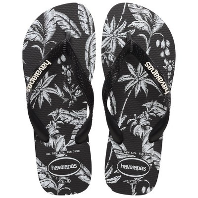 Havaianas Women's Logo Flip Sandals - Black/White Print 7-8 | Target