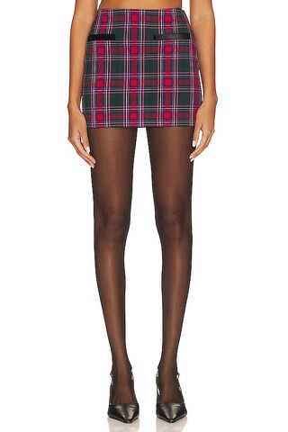 MAJORELLE Joi Mini Skirt in Pink Multi Plaid from Revolve.com | Revolve Clothing (Global)