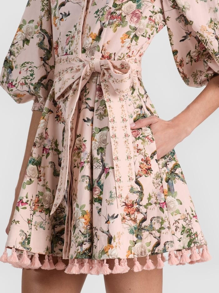 Prettiest chinoiserie garden roses print dress 😍 new arrivals spring dresses summer dress 2026 flowers and birds 