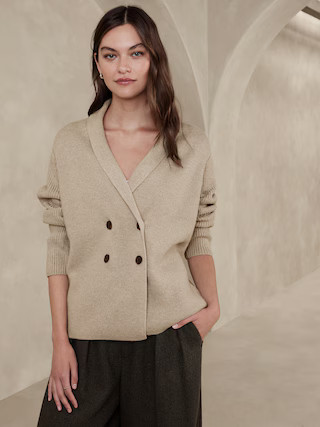 Double Breasted Chunky Cardigan | Banana Republic Factory