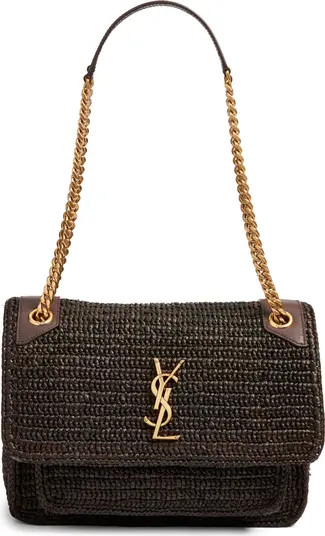 Medium Niki Woven Raffia Shoulder Bag | Nordstrom