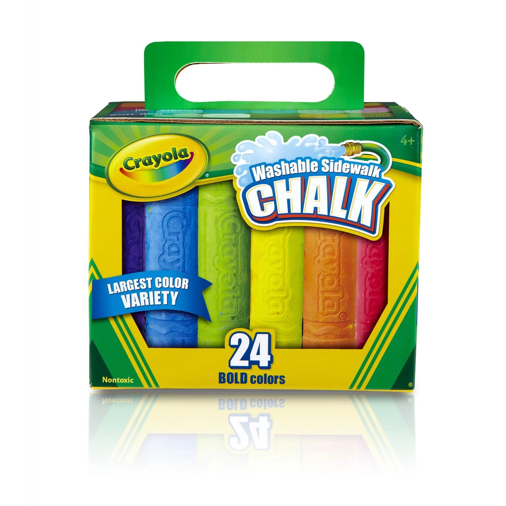 Crayola Washable Sidewalk Chalk In Assorted Colors, 24 Count | Walmart (US)
