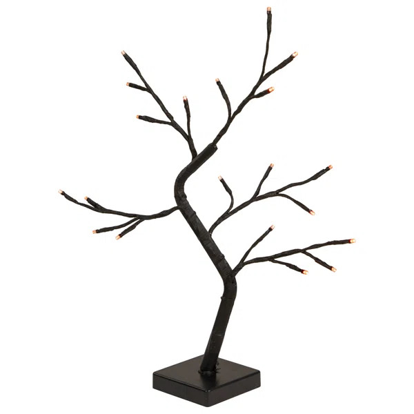 LED Lighted Weeping Halloween Twig Tabletop Tree | Wayfair North America