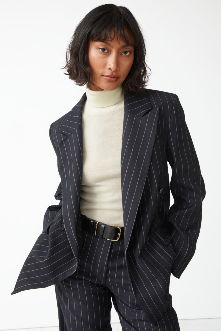 Locker geschnittener zweireihiger Blazer | H&M (DE, AT, CH, NL, FI)