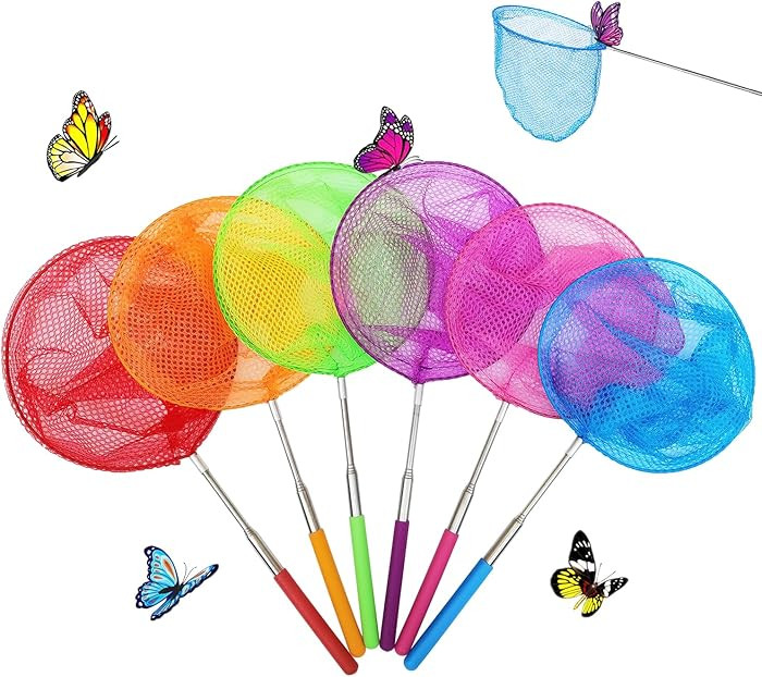 6 Pack Telescopic Butterfly Nets, Insect Catching Nets, Fishing Net, Nature Exploration Toys for ... | Amazon (US)