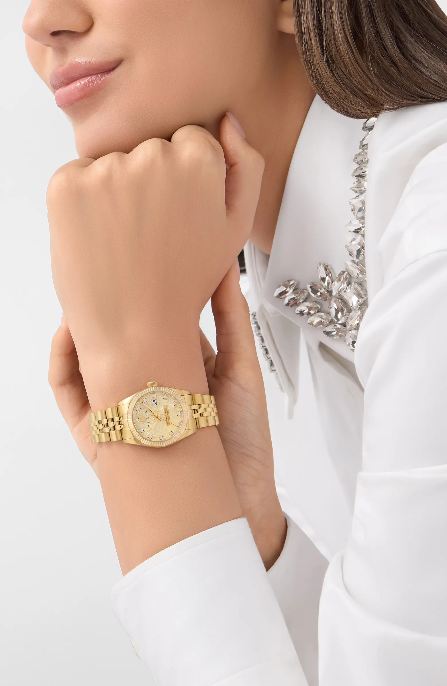 PHILIPP PLEIN Date Superlative Crystal Bracelet Watch, 38mm | Nordstrom | Nordstrom