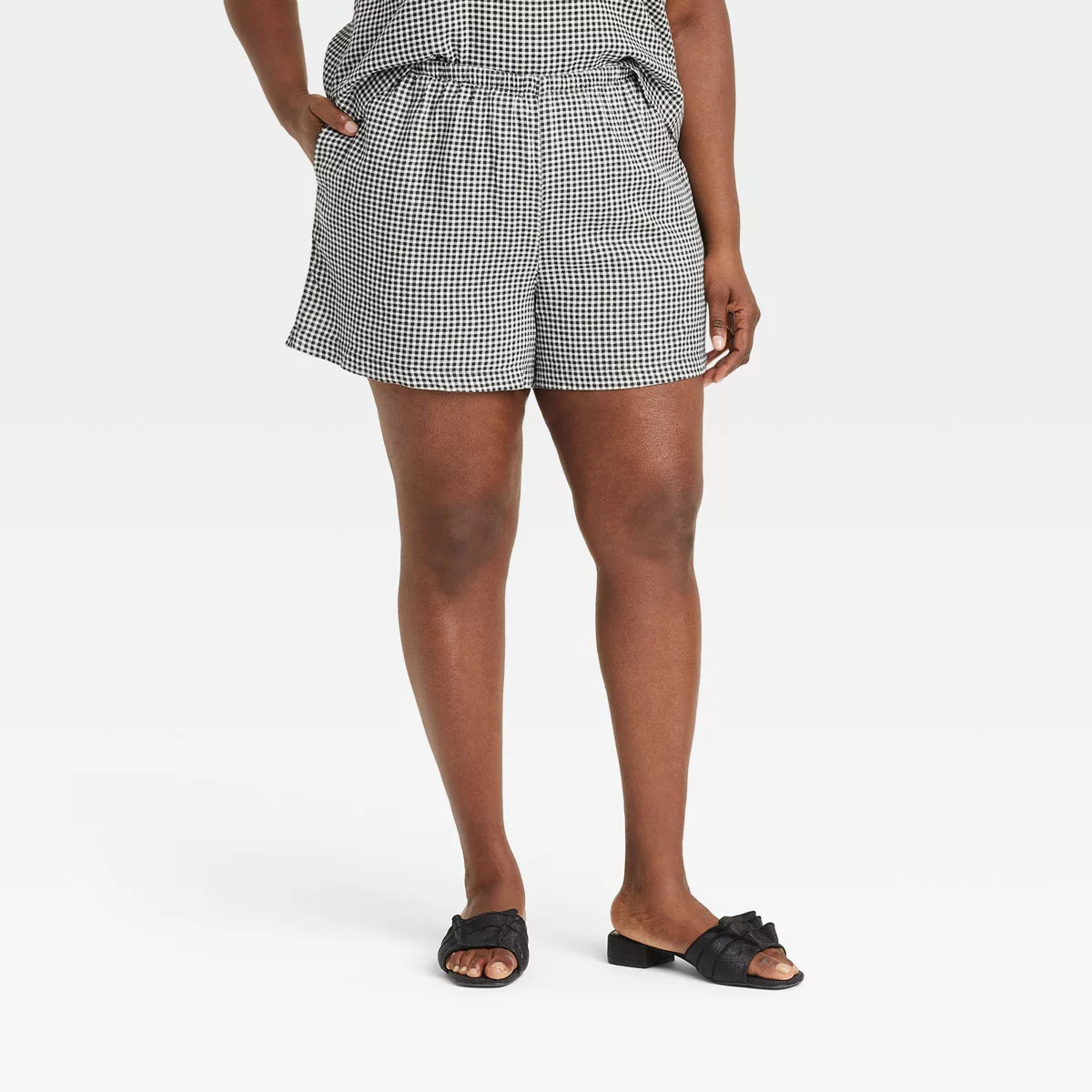 Women's Mid-Rise Linen Pull-On Shorts - A New Day™ | Target