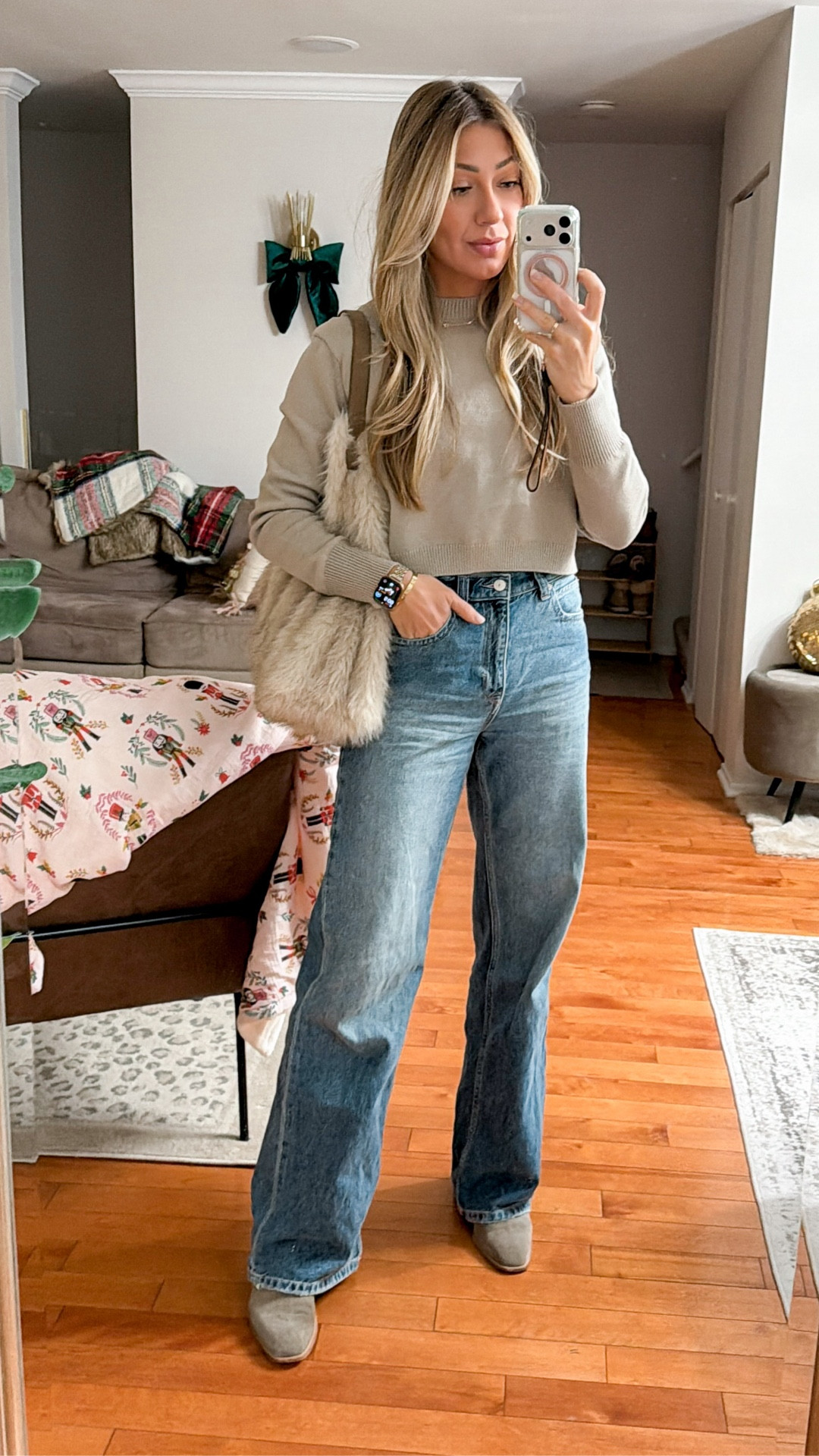 Cutest faux fur hobo bag 😍 perfect for the winter season. 

#LTKGiftGuide #LTKFindsUnder50 #LTKSeasonal