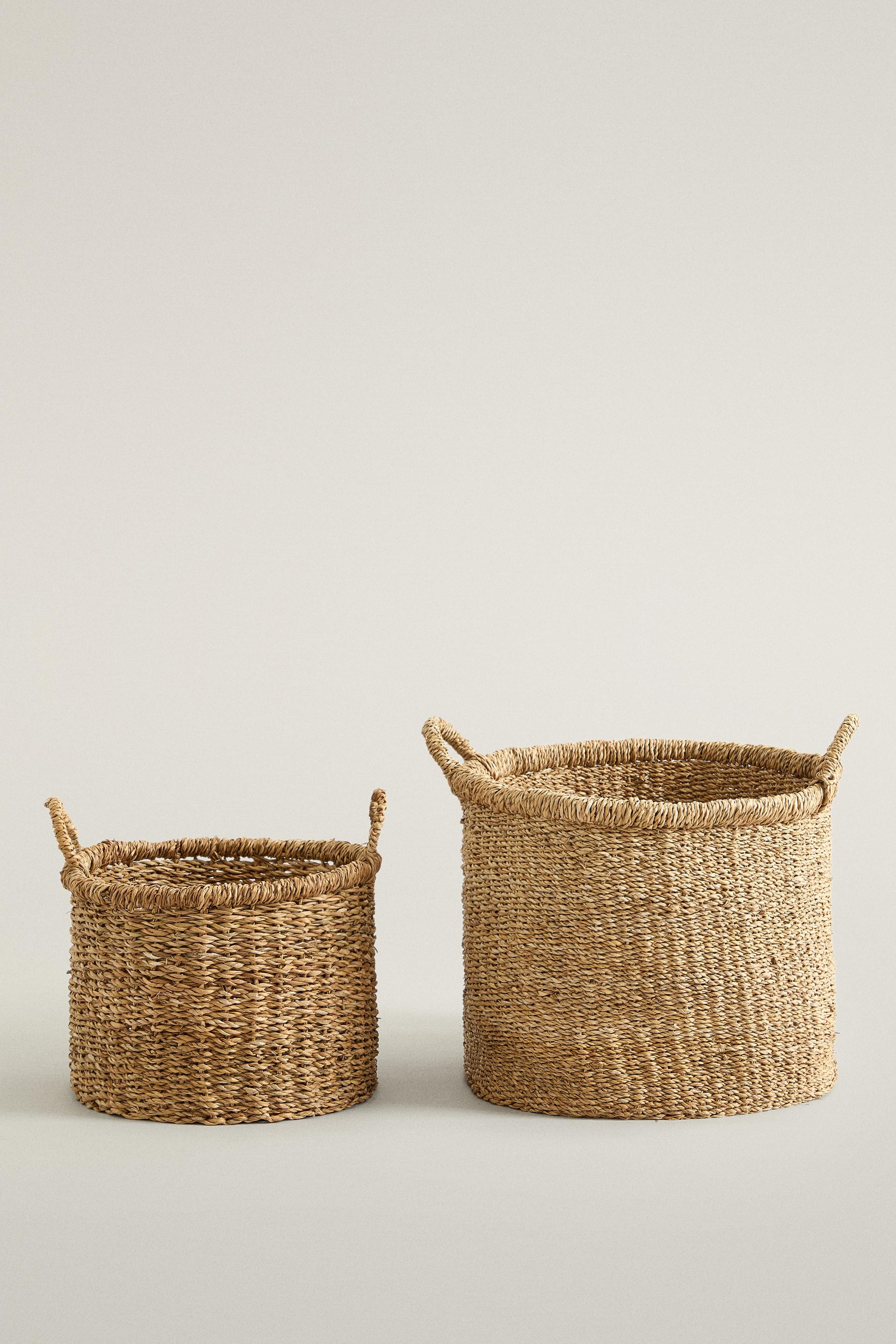 SEAGRASS BASKET WITH HANDLES | Zara US