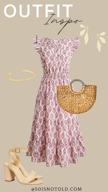 Outfit Inspo | Floral Midi Dress | Summer Sandals | Target Finds | Gold Jewelry | Cuff Bracelet | Easter Dress 

#LTKSpringSale #LTKworkwear #LTKwedding
