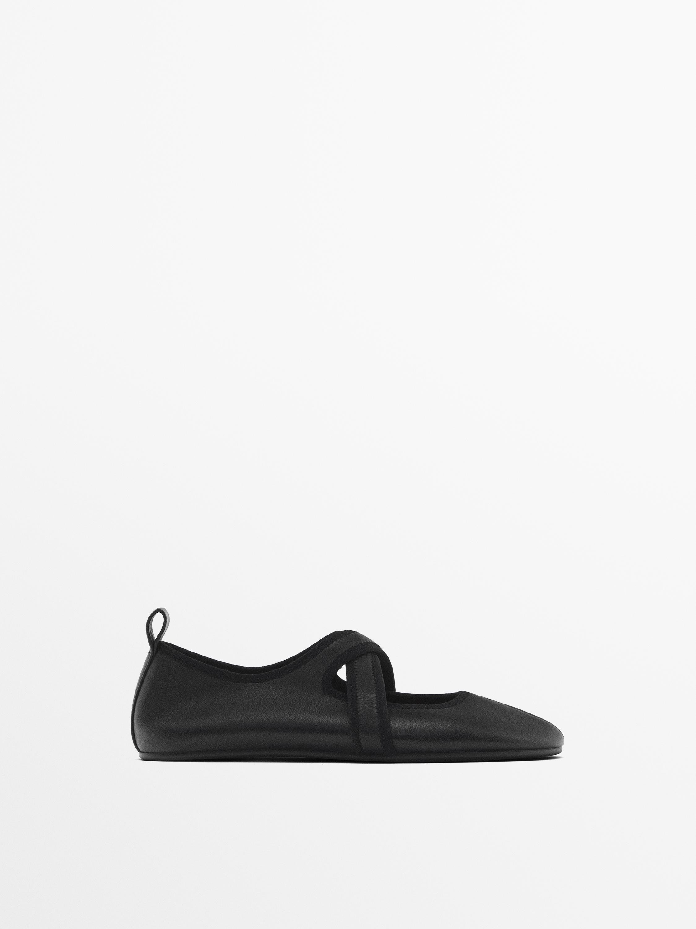 Soft crossover ballet flats | Massimo Dutti US