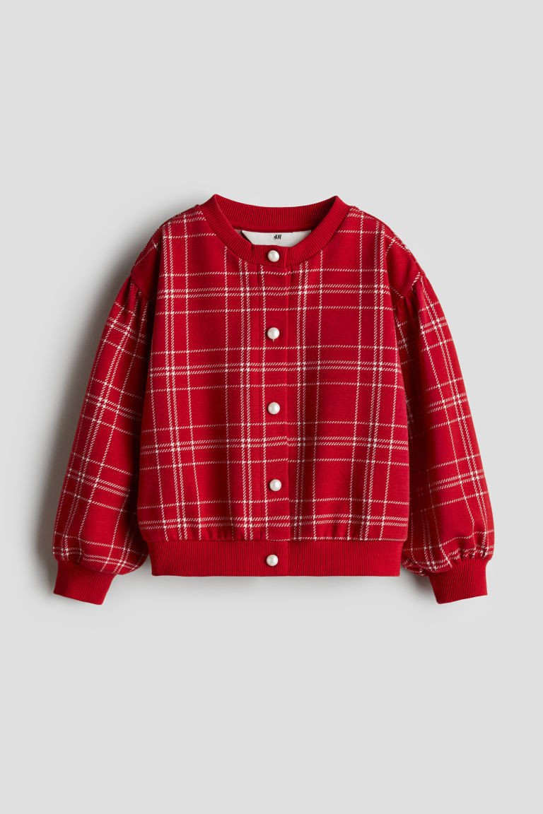 H & M - Jacquard-Jersey Cardigan - Red | H&M (US + CA)