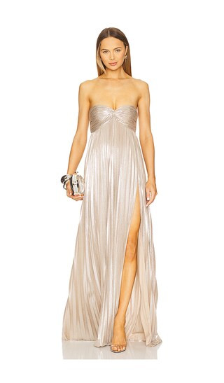 Zoa Dress in Champagne | Revolve Clothing (Global)