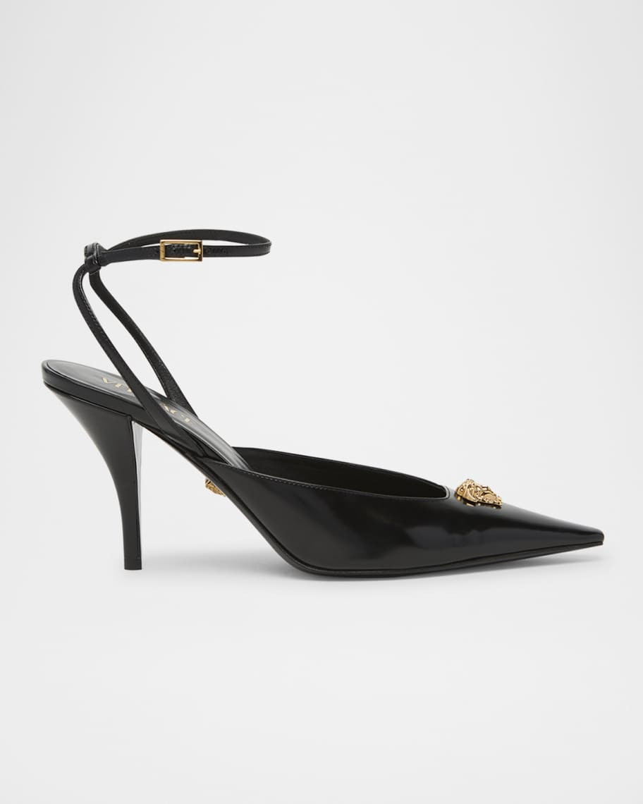 Versace La Medusa Calfskin Leather Pumps | Neiman Marcus