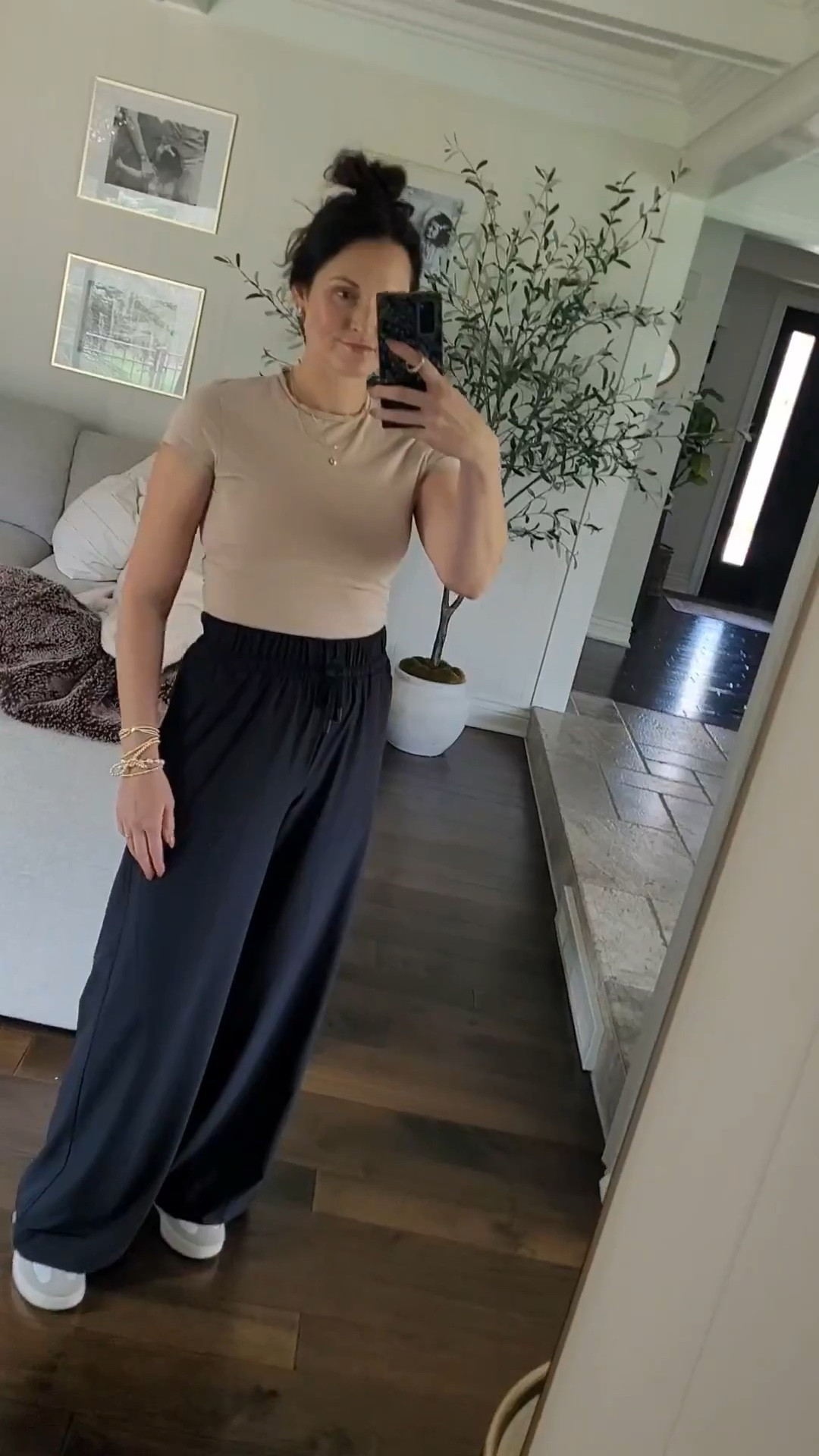 Living in these wide leg pants until further notice! Super lightweight athletic material,  stretchy waist, do not wrinkle,  and so comfortable with sneakers for mom life and as a travel outfit! Comes in 2 colors and I bought both! Travel outfits, spring outfits 2026

#LTKTravel #LTKootd #LTKmomlife