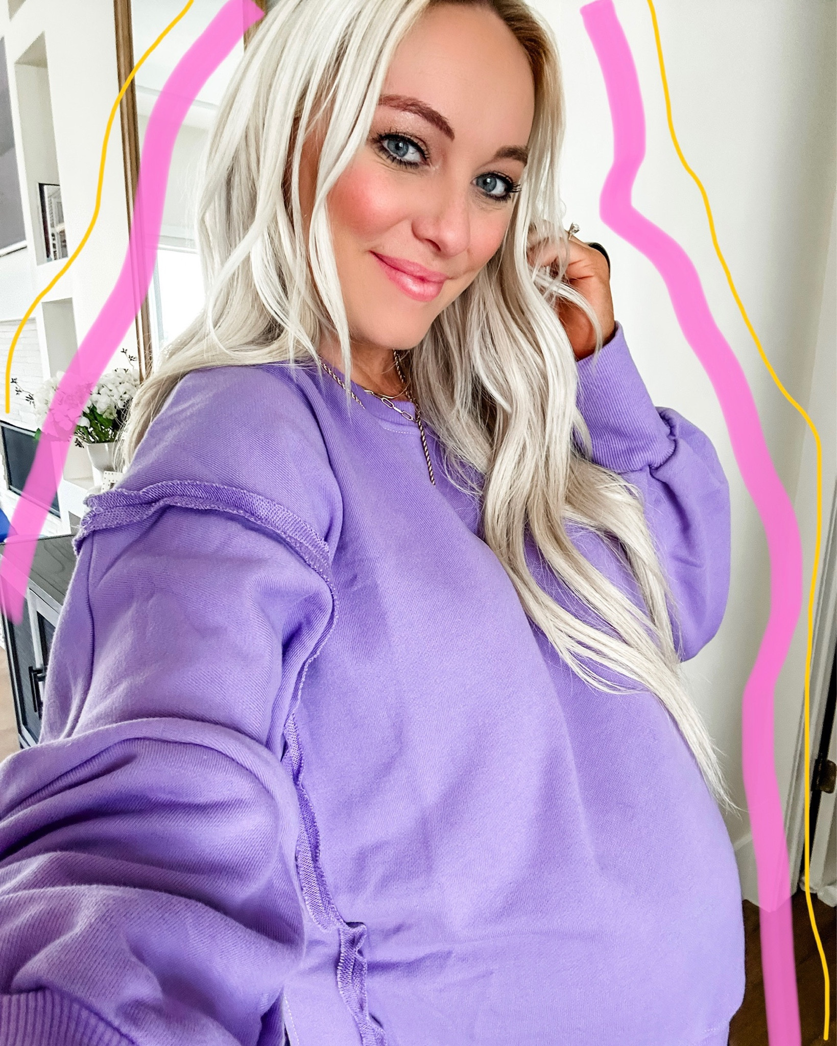 it’s baby month! 💜

free people-inspired “camden” sweatshirt . runs oversized, but i’m wearing a large for a cozy bump friendly fit. 

#LTKunder50 #LTKFind #LTKbump