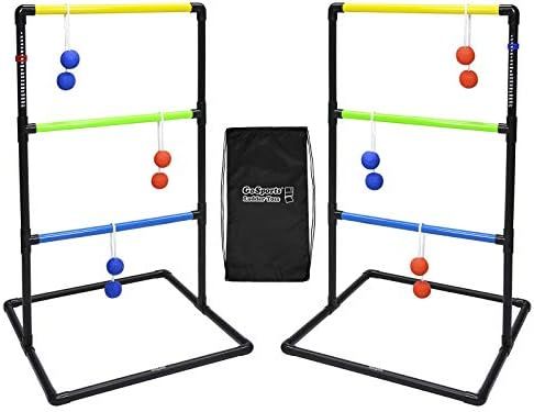 GoSports Pro Grade Ladder Toss Indoor/Outdoor Game Set with 6 Soft Rubber Bolo Balls, Travel Carr... | Amazon (US)