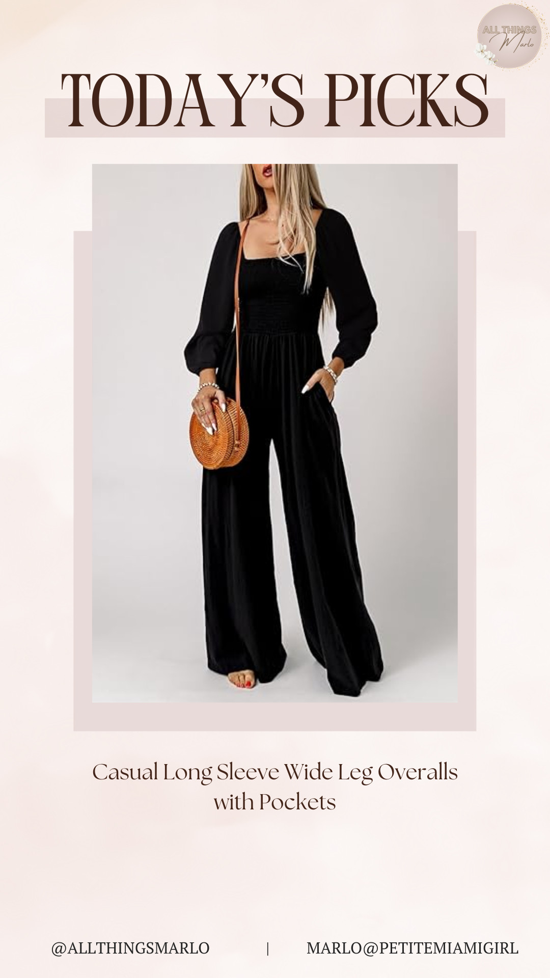 Casual Long Sleeve Wide Leg Overalls with Pockets 

 #LTKSeasonal #LTKStyleTip #LTKWorkwear