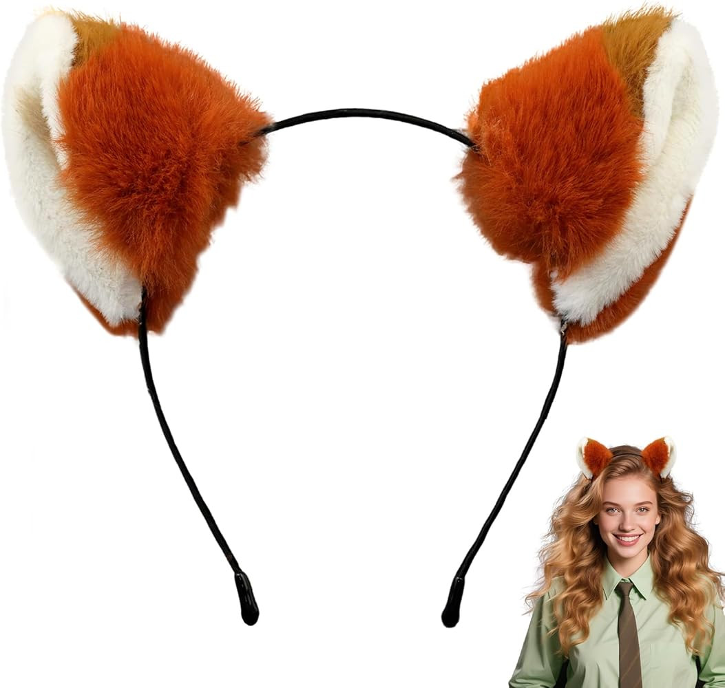 H-Style Fox Ears Headband for Fox Costume Women Adult - Halloween Animal Ear Hairband Cosplay Dre... | Amazon (US)