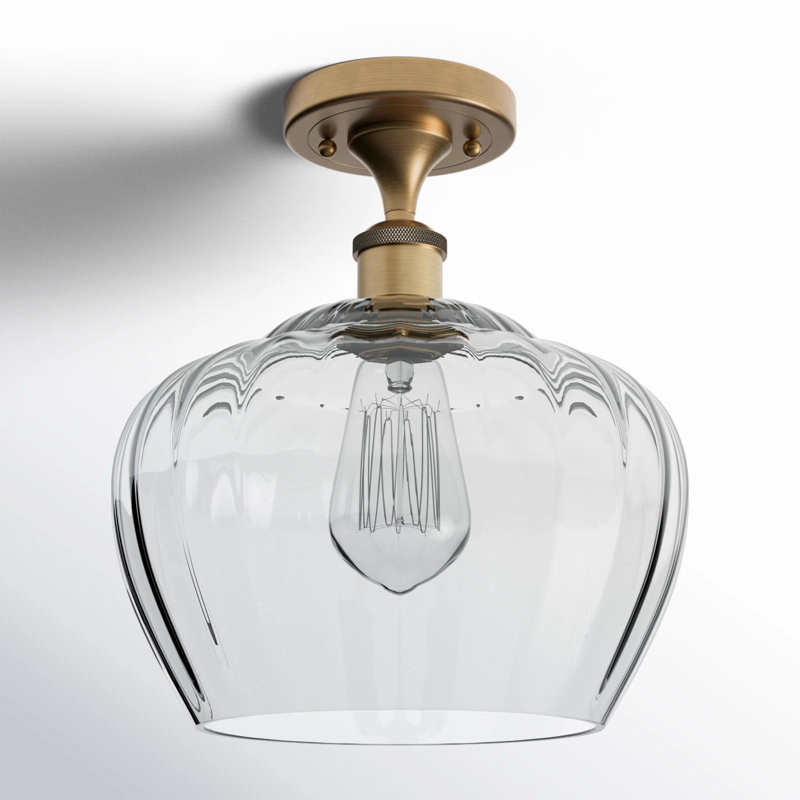 Renee Glass Semi Flush Mount | Wayfair North America