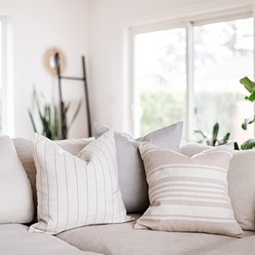 Waffle & Co. (Set of 3) -Outdoor/Indoor Linen Blend Throw Pillow Covers Square Decorative Pillowc... | Amazon (CA)