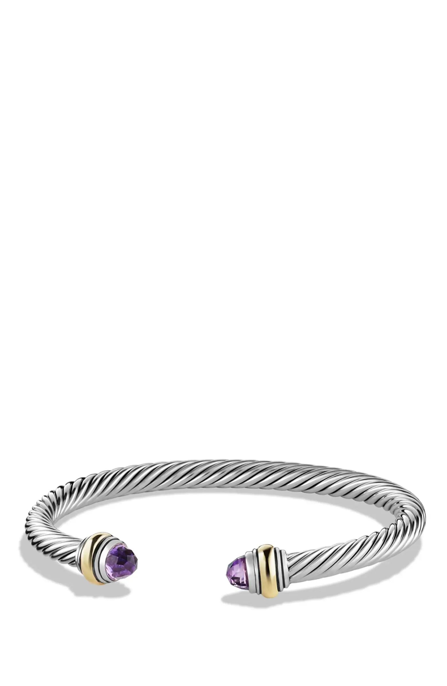 David Yurman Cable Classics Bracelet with Semiprecious Stones & 14K Gold Accent, 5mm | Nordstrom | Nordstrom