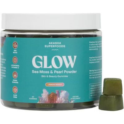 Akasha Superfoods Sea Moss Glow Gummies – Hair, Skin & Nails Vitamins – 60ct | Target
