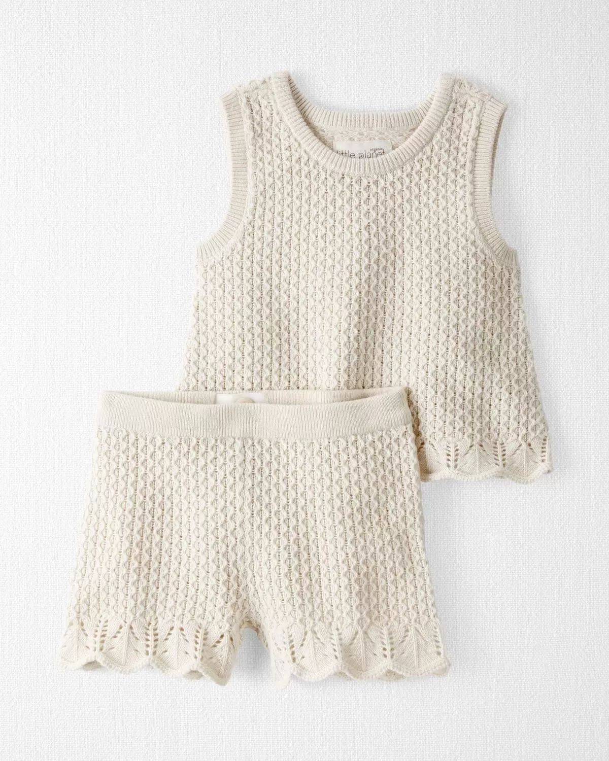 Baby 2-Piece Organic Cotton Crochet Knit Set | Carter's