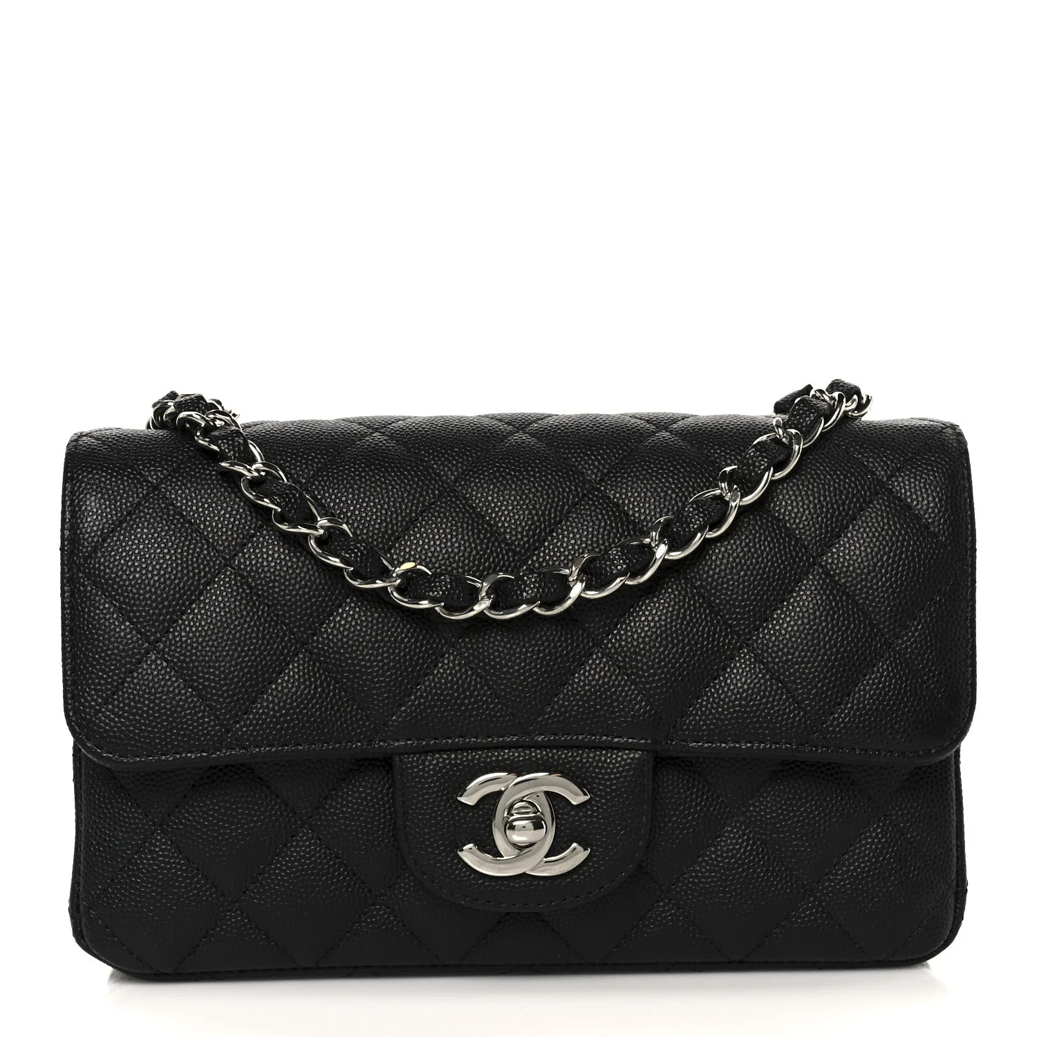 Caviar Quilted Mini Rectangular Flap Black | FASHIONPHILE (US)