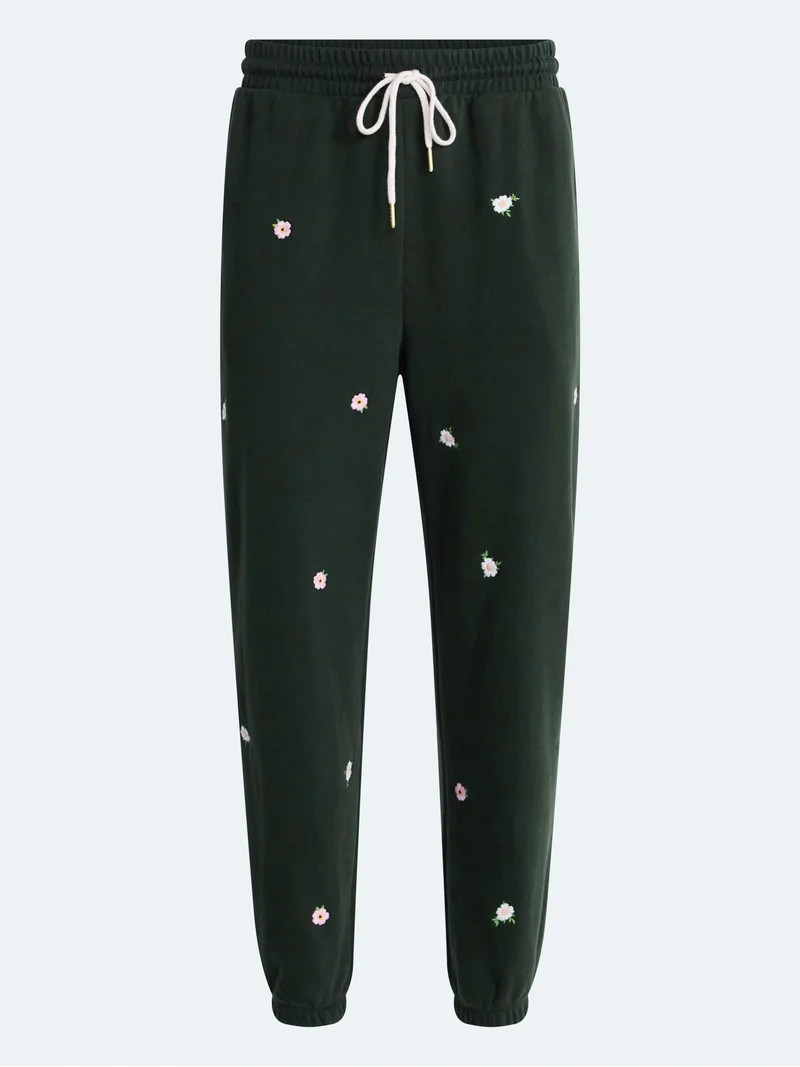 Free Assembly Women\u2019s and Women\u2019s Plus Elastic Waist Embroidery Cuff Sweatpants, Sizes ... | Walmart (US)