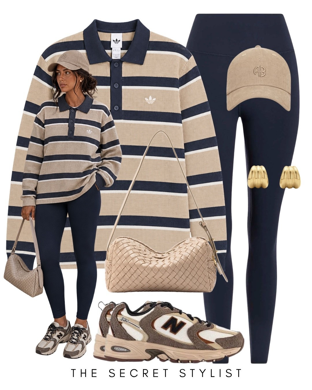 Adidas polo knit jumper 
Navy leggings
Casual autumn outfit idea
How to wear
New Balance 530

@Anine Bing @adidas @Elleme @

#LTKautumn #LTKstyletip #LTKuk