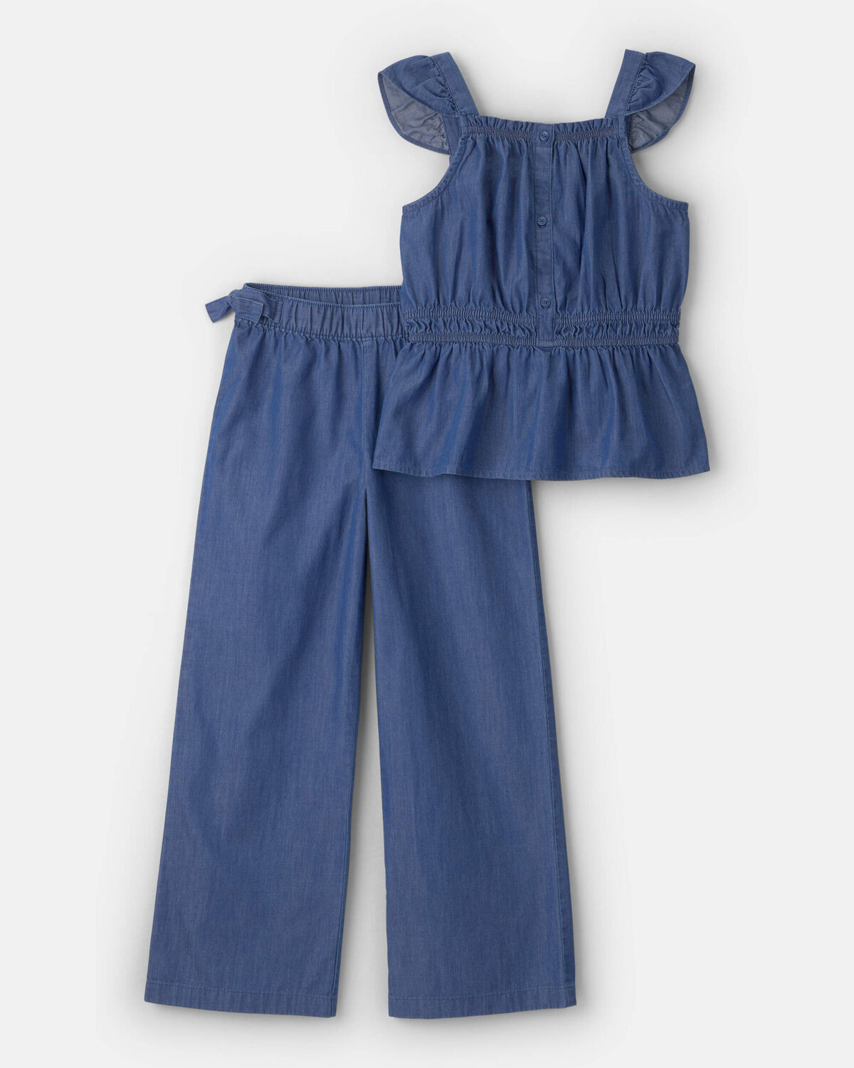 Girls 2-Piece Chambray Top & Pant Set - Dark Wash | Carter's Inc