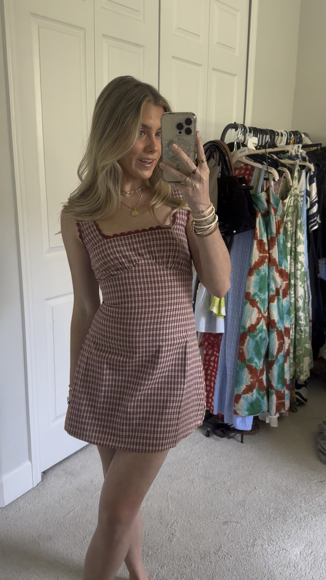 I got new stuff from Princess Polly. I am 5’4 and size 25 waist. By the way I have a Princess Polly code SLOANE20. DASHA MINI DRESS RED CHECK in size US 2.  Princess Polly. @princesspolly I wear the size US 2 in Princess Polly typically but always recommend sizing up because their clothing tends to run small. 
#tryon #tryonwithme #tryonhaul #princesspolly #springstyle #springvibes #springoutfits #springfashion #summerlooks #summeroutfit #summervibes #capsulewardrobe #fashioninspo #outfit #outfitinspo #princesspollyhaul #princesspollytryonhaul #princesspollytryon #fyp

#LTKWatchNow #LTKFestival #LTKFindsUnder50
