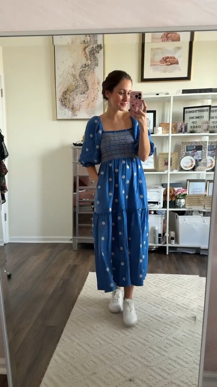 Smocked floral dress with puff sleeves that can be worn in or off the shoulder

#LTKootd #LTKvlog #LTKSeasonal
