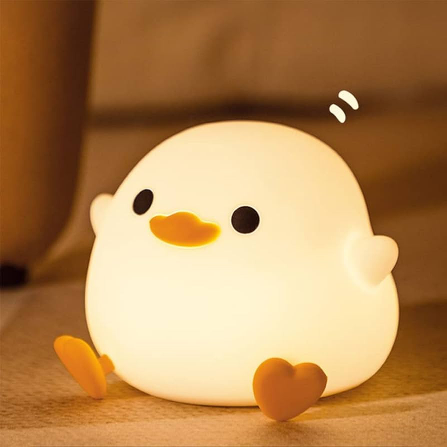 Crtivetoys Cute Duck Night Light, Animal Silicone Nursery Rechargeable Dimmable Table Lamp,Ducky ... | Amazon (US)