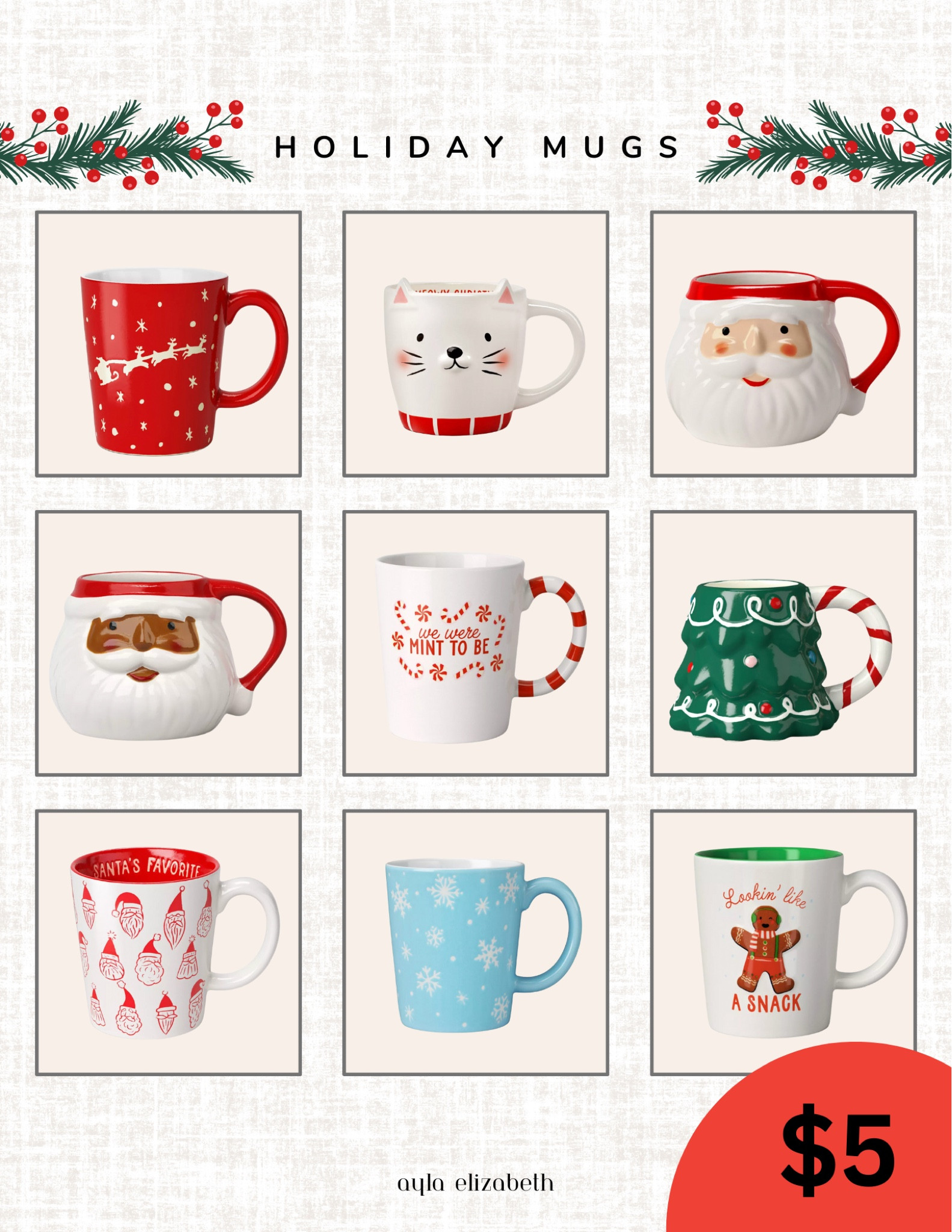 Christmas mugs from Target! Only $5! 

#LTKSaleAlert #LTKFindsUnder50 #LTKHoliday