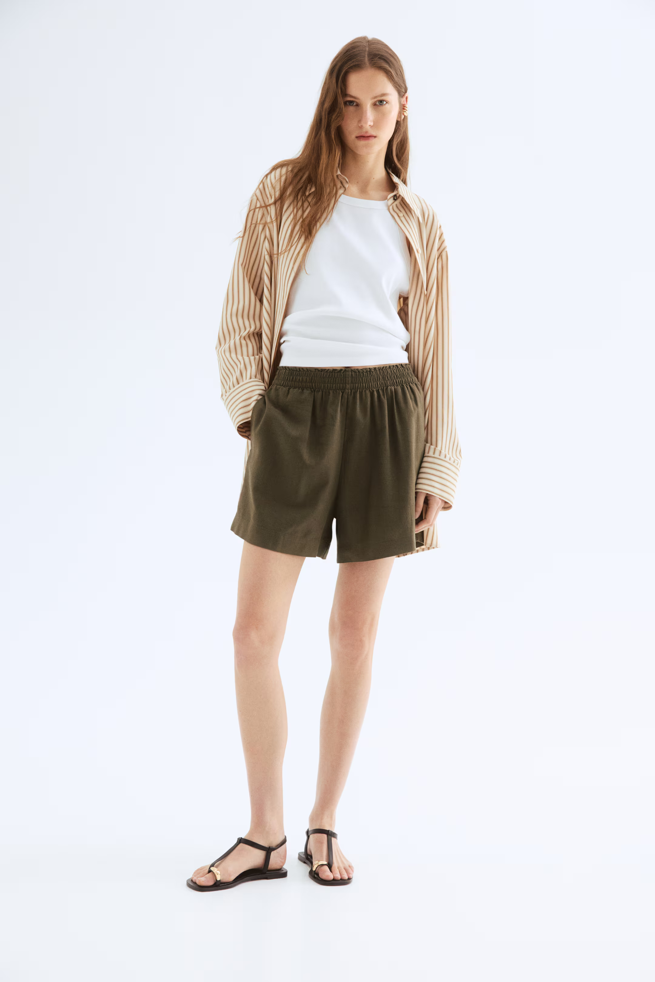 Linen-Blend Shorts | H&M (US + CA)