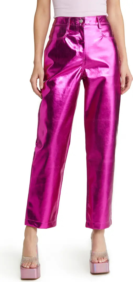Shiny Straight Leg Pants | Nordstrom