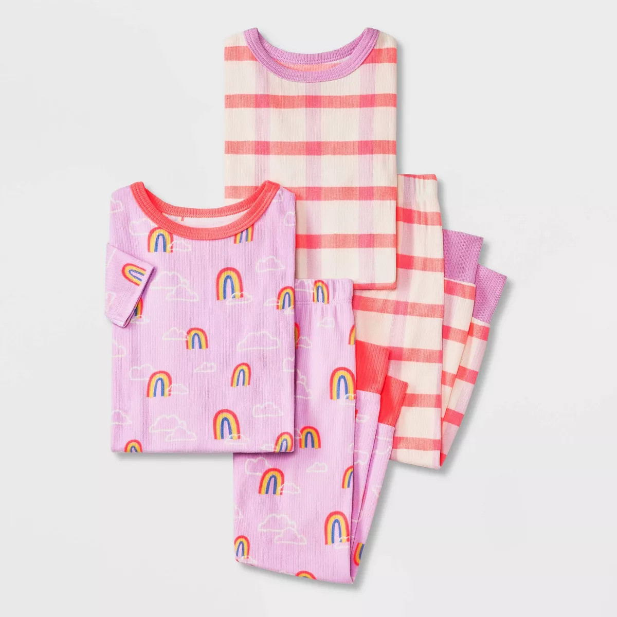 Toddler Girls' 4pc Ribbed Pajama Set - Cat & Jack™ | Target