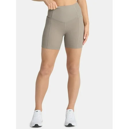 Avia Women's and Women's Plus Ribbed SoftSculpt Bike Shorts, Sizes XS-4X | Walmart (US)