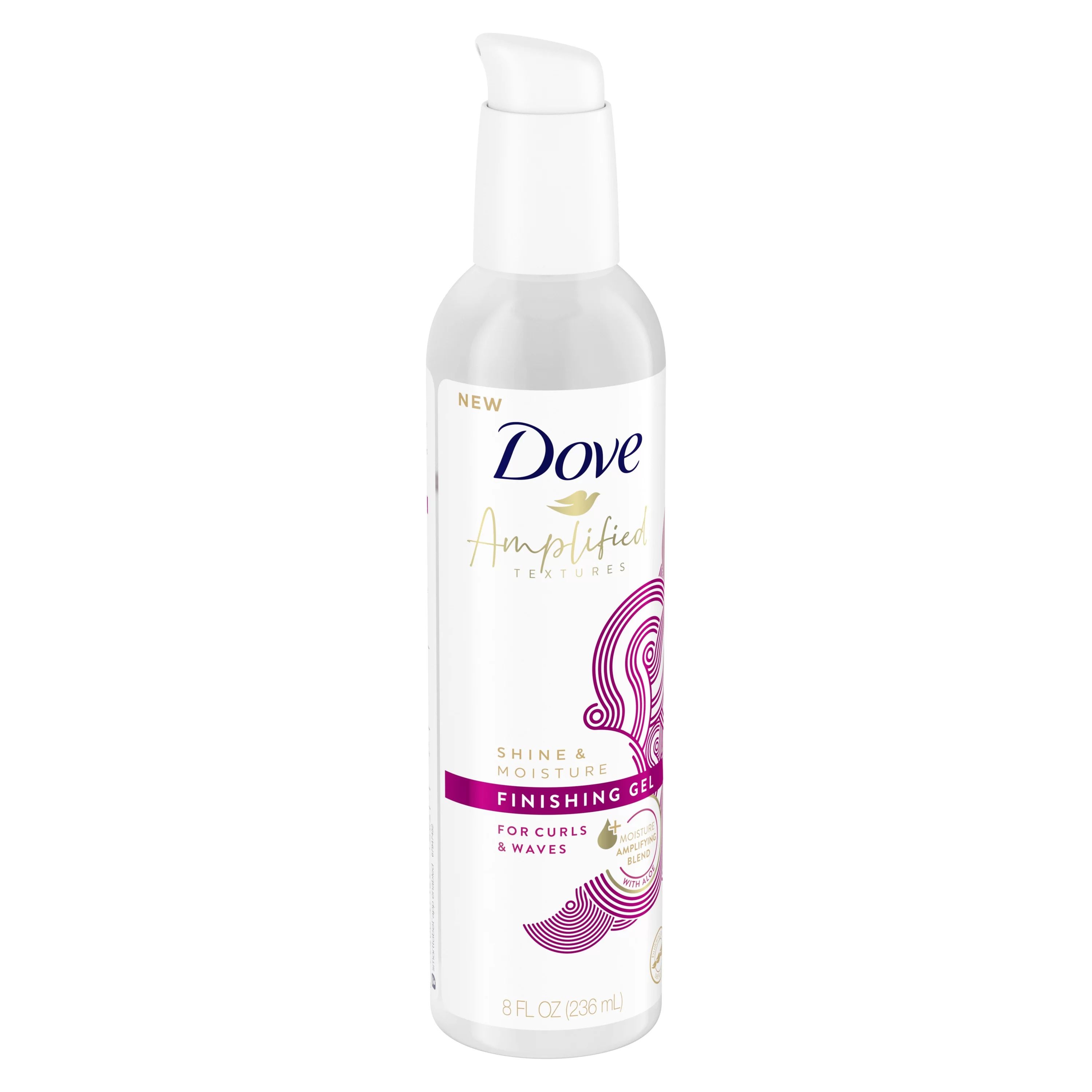 Dove Finishing Hair Gel, Amplified Textures, Frizz Control, with Aloe for Curly, Wavy Hair, 8 oz | Walmart (US)
