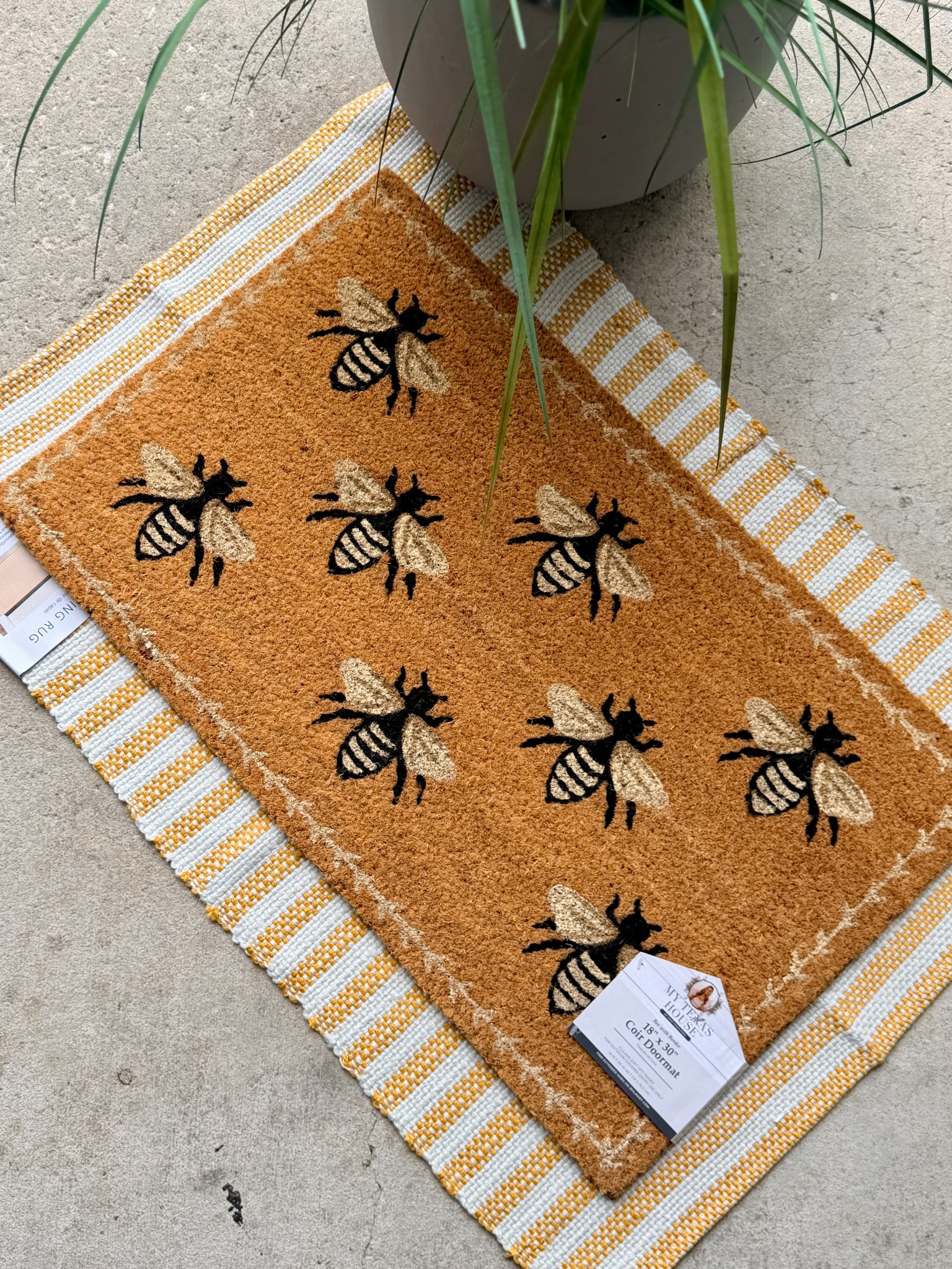 Okayyyy but tell me this isn’t the cutest little summer patio moment 🐝☀️

This bee doormat from Walmart is giving sunny, happy, porch vibes without the boutique price tag. I layered it over a striped outdoor rug for that cozy, styled look (because we don’t do basic over here 😉).

Proof you can make your entry feel designer… on a Walmart budget.

#WalmartFinds #PatioRefresh #SummerDecor #BougieOnABudget #FrontPorchStyle

#LTKSeasonal #LTKmomlife #LTKHome