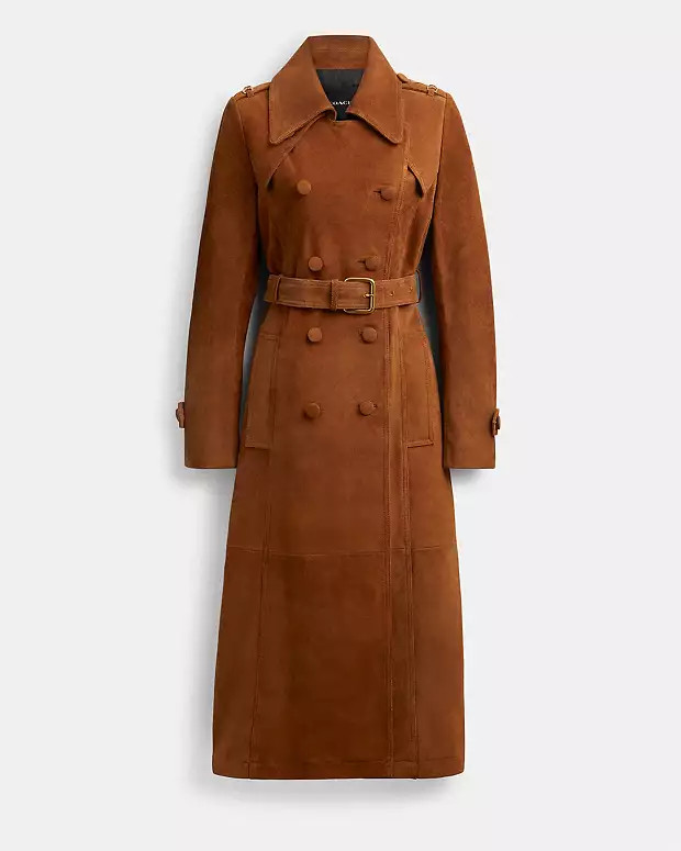 Heritage C Suede Trench Coat | Coach (CA)