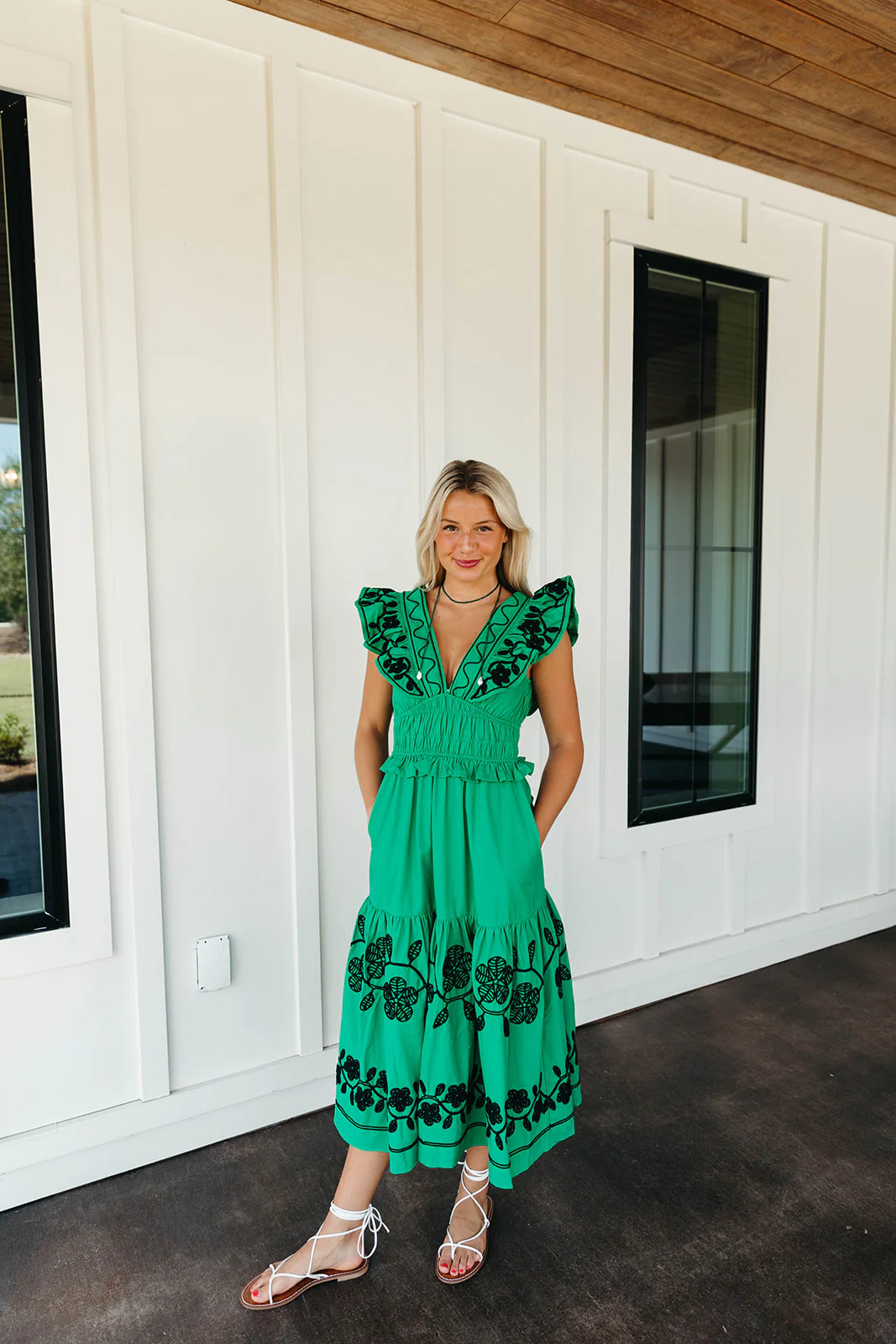 Cheers Midi Dress - Emerald Medium | Triple Threads