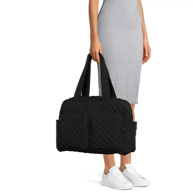 No Boundaries Women's Double Pocket Weekender Black | Walmart (US)