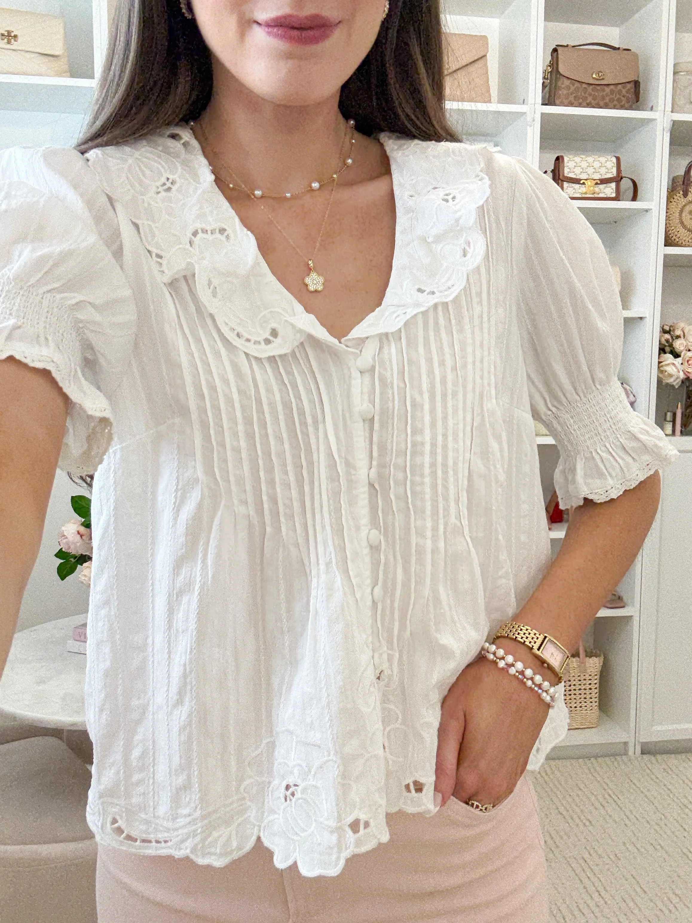 Gardenia Puff Sleeve Top | Carin Rose